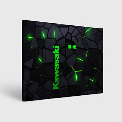 Холст прямоугольный Kawasaki - плиты с эффектом свечения, цвет: 3D-принт