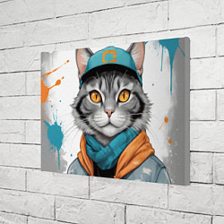 Холст прямоугольный Городской кот, цвет: 3D-принт — фото 2