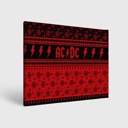 Холст прямоугольный ACDC christmas sweater, цвет: 3D-принт