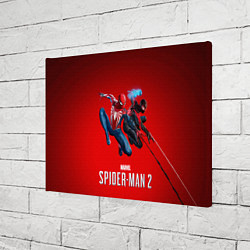 Холст прямоугольный Два паука Marvel spider man 2, цвет: 3D-принт — фото 2