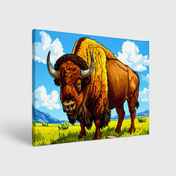 Картина прямоугольная Бизон в горах