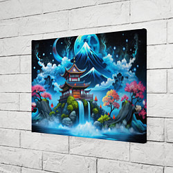 Холст прямоугольный Водопад и горы Японии, цвет: 3D-принт — фото 2