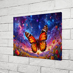 Холст прямоугольный Бабочка в космосе, цвет: 3D-принт — фото 2