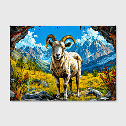 Холст прямоугольный Горный козел, цвет: 3D-принт — фото 2
