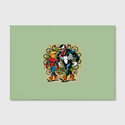 Холст прямоугольный Venom and Spider-Trump - meme, цвет: 3D-принт — фото 2