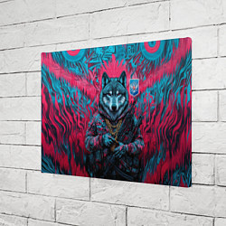 Холст прямоугольный Волк с гербом РФ, цвет: 3D-принт — фото 2