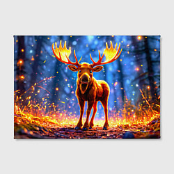 Холст прямоугольный Лосенок в лесу, цвет: 3D-принт — фото 2