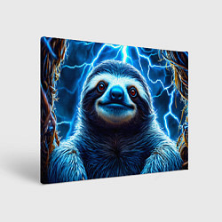 Картина прямоугольная Ленивец в разрядах молний