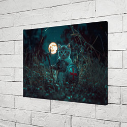 Холст прямоугольный Котенок рыцарь с щитом, цвет: 3D-принт — фото 2