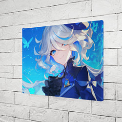 Холст прямоугольный Genshin Impact Furina лёгкая улыбка на фоне неба, цвет: 3D-принт — фото 2