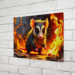 Холст прямоугольный Опоссум в огне, цвет: 3D-принт — фото 2