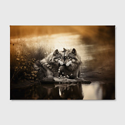 Холст прямоугольный Любовь волка и волчицы, цвет: 3D-принт — фото 2