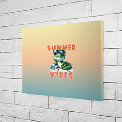 Холст прямоугольный Крокодил на пляже, цвет: 3D-принт — фото 2