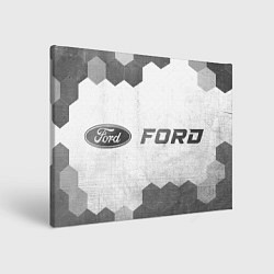 Холст прямоугольный Ford - white gradient по-горизонтали, цвет: 3D-принт