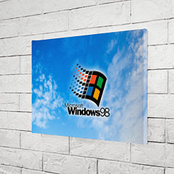 Холст прямоугольный Mindows 98 logo, цвет: 3D-принт — фото 2