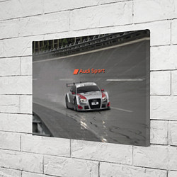 Холст прямоугольный Автогонки на шорт-треке Audi sport racing team, цвет: 3D-принт — фото 2