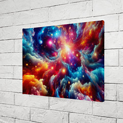 Холст прямоугольный Colorfull neon space clouds - ai art fantasy, цвет: 3D-принт — фото 2