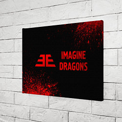 Холст прямоугольный Imagine Dragons - red gradient по-горизонтали, цвет: 3D-принт — фото 2