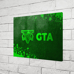 Холст прямоугольный GTA - green gradient по-горизонтали, цвет: 3D-принт — фото 2