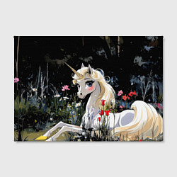 Холст прямоугольный Единорожка с золотыми копытами, цвет: 3D-принт — фото 2