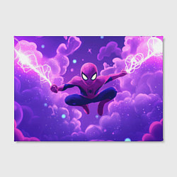 Холст прямоугольный Человек-паук на фоне облаков, цвет: 3D-принт — фото 2