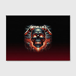 Холст прямоугольный Metallica - fire skull, цвет: 3D-принт — фото 2