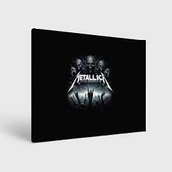 Холст прямоугольный Metallica thrash metal - gesture, цвет: 3D-принт