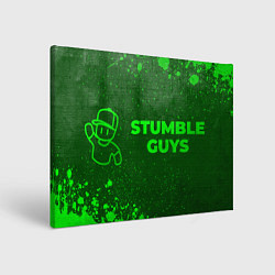 Картина прямоугольная Stumble Guys - green gradient по-горизонтали