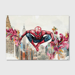 Холст прямоугольный Человек паук паркур, цвет: 3D-принт — фото 2
