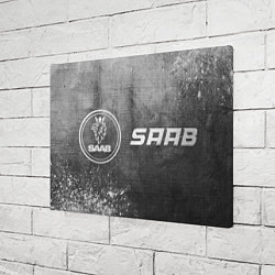 Холст прямоугольный Saab - grey gradient по-горизонтали, цвет: 3D-принт — фото 2