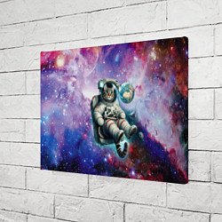 Холст прямоугольный Brave cat in space - ai art, цвет: 3D-принт — фото 2