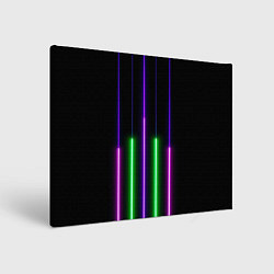 Холст прямоугольный Color Purple green pink, цвет: 3D-принт