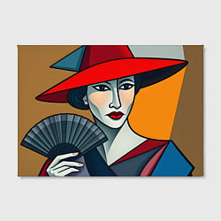 Холст прямоугольный Дама с веером, цвет: 3D-принт — фото 2