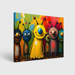 Холст прямоугольный Арт с человечками, цвет: 3D-принт