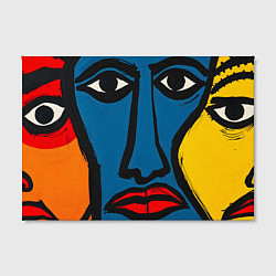 Холст прямоугольный Арт с лицами, цвет: 3D-принт — фото 2