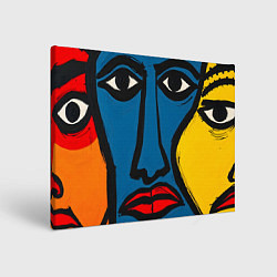 Холст прямоугольный Арт с лицами, цвет: 3D-принт