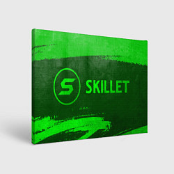 Холст прямоугольный Skillet - green gradient по-горизонтали, цвет: 3D-принт