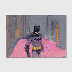 Холст прямоугольный Бэтмен с розовым плащом, цвет: 3D-принт — фото 2
