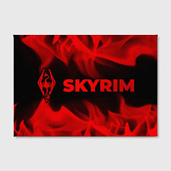 Холст прямоугольный Skyrim - red gradient по-горизонтали, цвет: 3D-принт — фото 2
