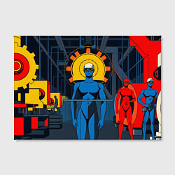 Холст прямоугольный Ретро фантастика, цвет: 3D-принт — фото 2
