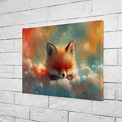 Холст прямоугольный Лисенок спит на облаке, цвет: 3D-принт — фото 2