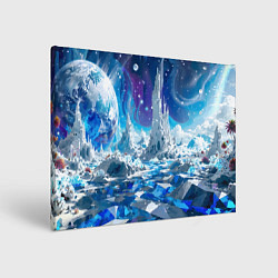 Холст прямоугольный Космический фантастический пейзаж, цвет: 3D-принт