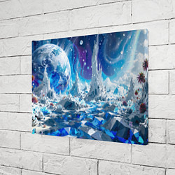 Холст прямоугольный Космический фантастический пейзаж, цвет: 3D-принт — фото 2