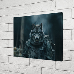 Холст прямоугольный Солдат волк, цвет: 3D-принт — фото 2