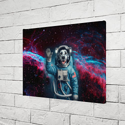 Холст прямоугольный Далматинец бравый космонавт - нейроарт, цвет: 3D-принт — фото 2