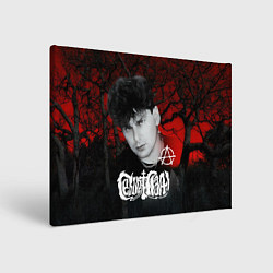 Холст прямоугольный Сектор газа красный лес, цвет: 3D-принт