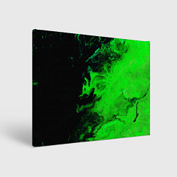 Холст прямоугольный Color green black, цвет: 3D-принт