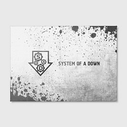 Холст прямоугольный System of a Down - white gradient по-горизонтали, цвет: 3D-принт — фото 2