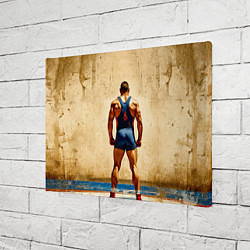 Холст прямоугольный Греко-римский борец на бежевом, цвет: 3D-принт — фото 2