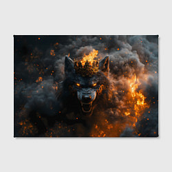 Холст прямоугольный Волк в огне, цвет: 3D-принт — фото 2